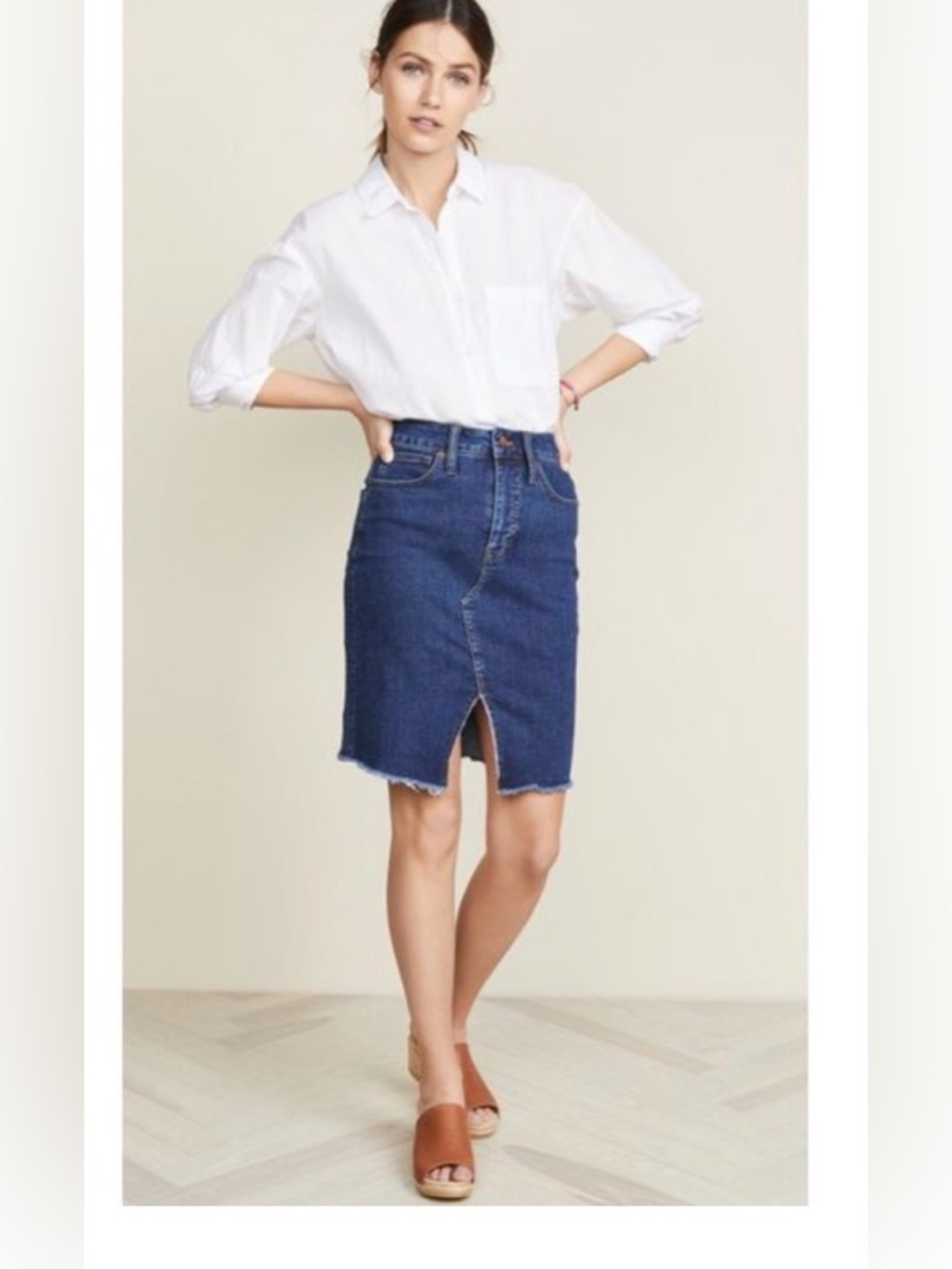 Madewell Stretch Denim Pegged Skirt